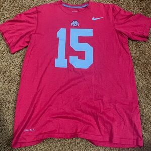Ohio State #15 Ezekiel Elliott Mens Medium Nike Dri-Fit T Shirt